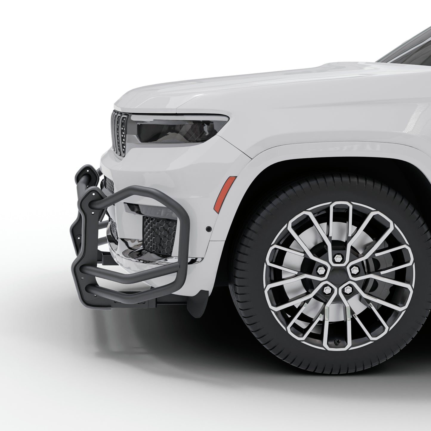Vanguard Black Powdercoat Front Guards Front Runners Bumper Guard for 2021-2024 jeep grand cherokee l nan