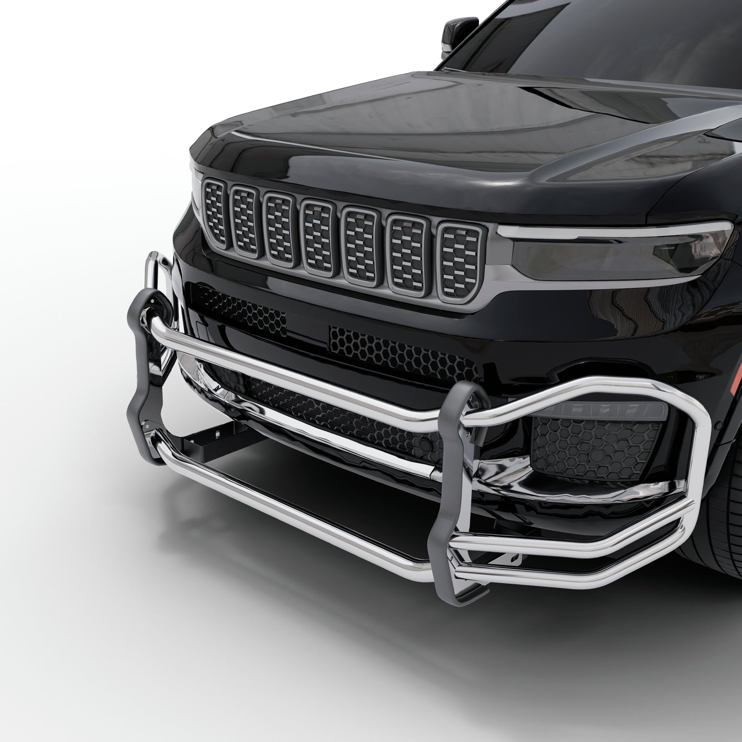 Vanguard Stainless Steel Front Guards Front Runners Bumper Guard for 2021-2024 jeep grand cherokee l nan