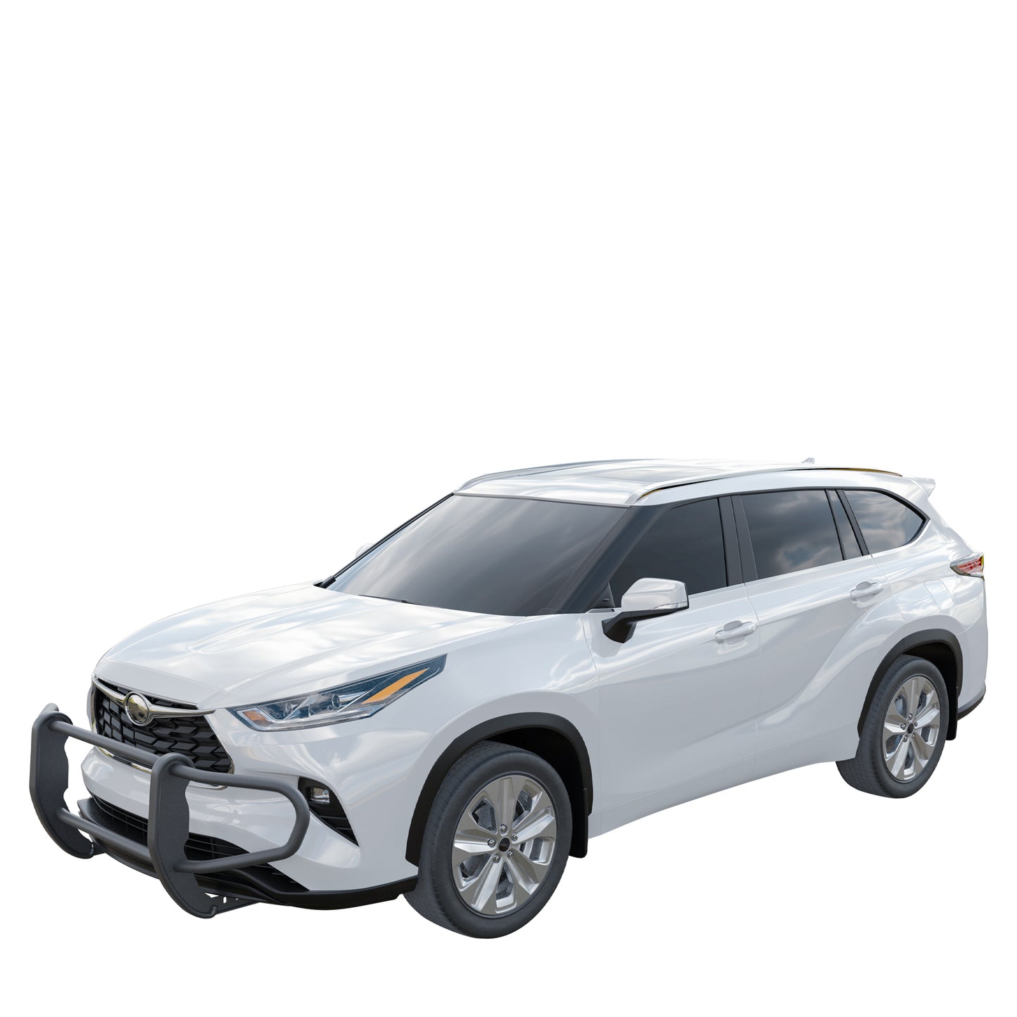Vanguard Black Powdercoat Front Guards Front Runners Bumper Guard for 2020-2024 toyota highlander nan