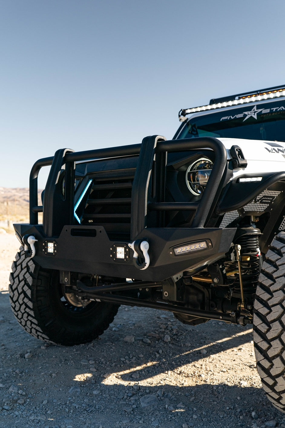 Vanguard Black Powdercoat Heavy Duty Bumpers And Grilles Rear Bumpers Bumper for 2021-2024 ford bronco nan