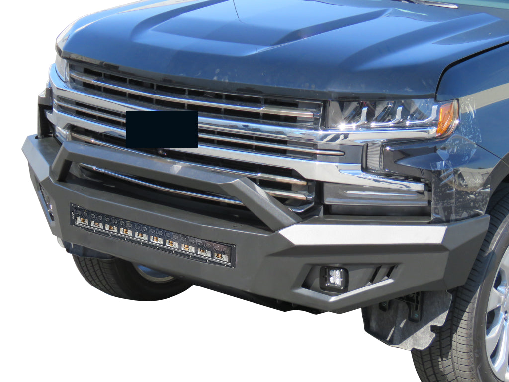 Vanguard Black Powdercoat Heavy Duty Bumpers And Grilles Front Bumpers Bumper for 2019-2025 chevrolet silverado 1500 nan