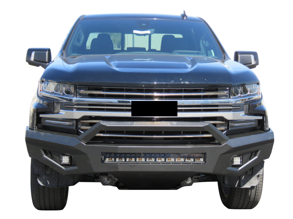 Vanguard Black Powdercoat Heavy Duty Bumpers And Grilles Front Bumpers Bumper for 2019-2025 chevrolet silverado 1500 nan