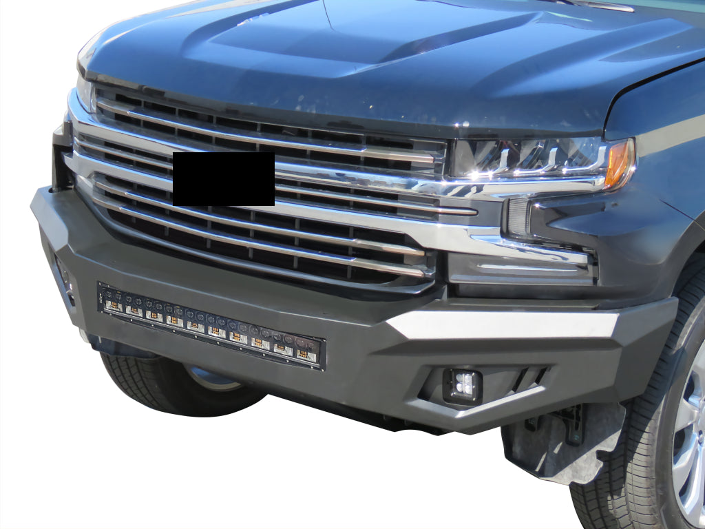 Vanguard Black Powdercoat Heavy Duty Bumpers And Grilles Front Bumpers Bumper for 2019-2025 chevrolet silverado 1500 nan