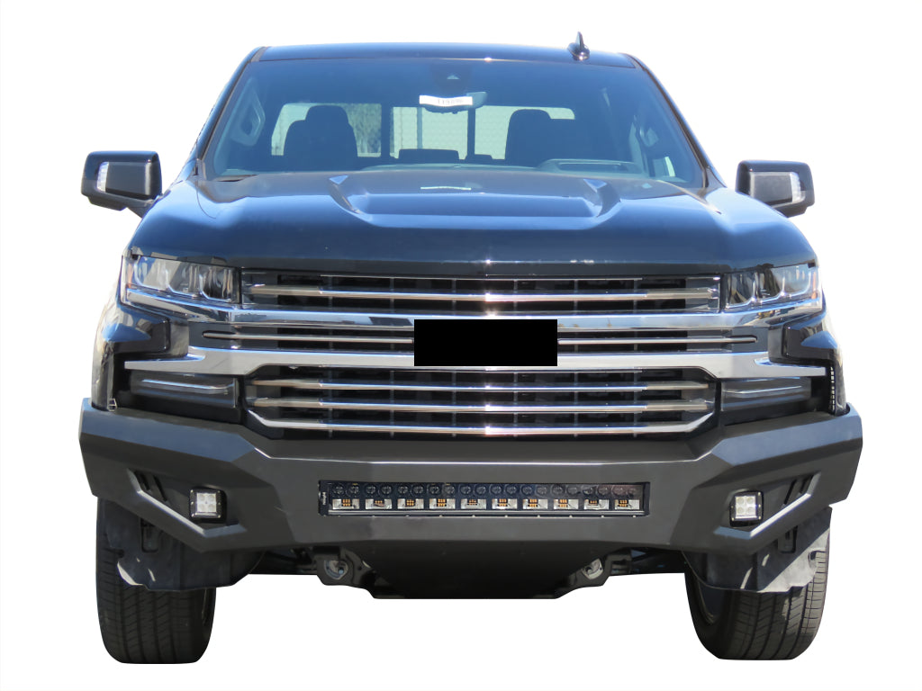 Vanguard Black Powdercoat Heavy Duty Bumpers And Grilles Front Bumpers Bumper for 2019-2025 chevrolet silverado 1500 nan