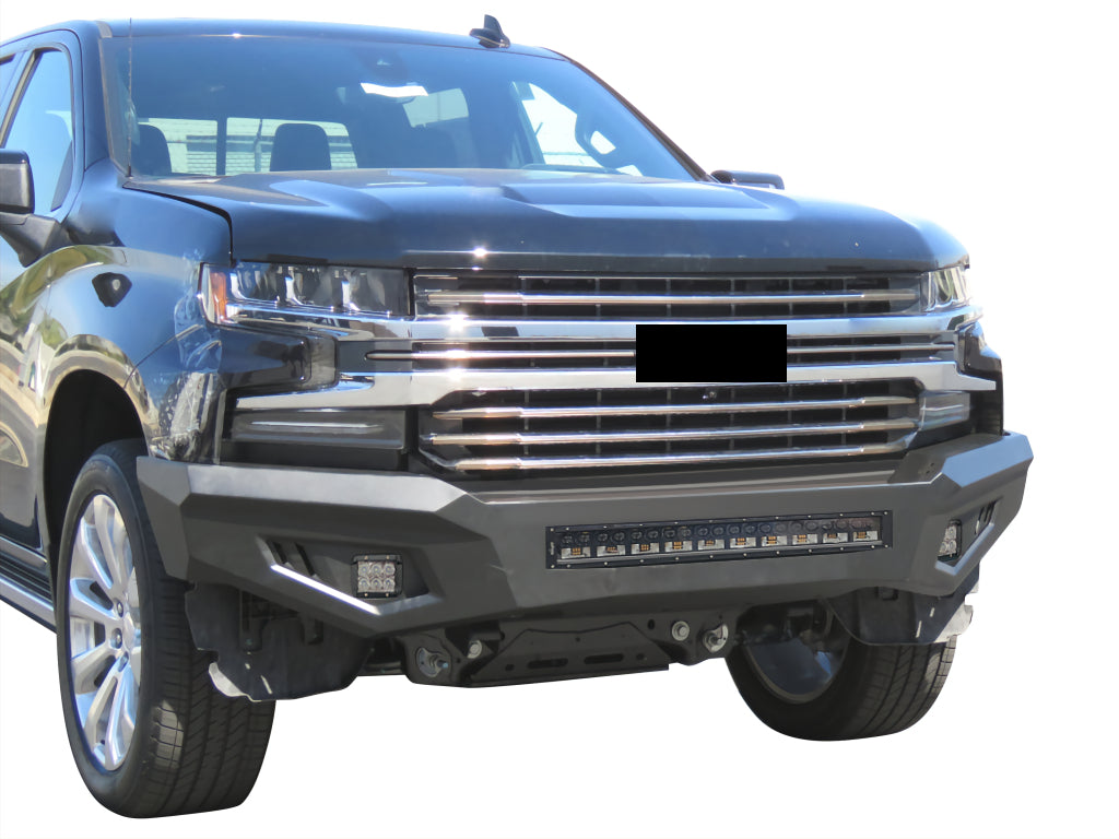 Vanguard Black Powdercoat Heavy Duty Bumpers And Grilles Front Bumpers Bumper for 2019-2025 chevrolet silverado 1500 nan