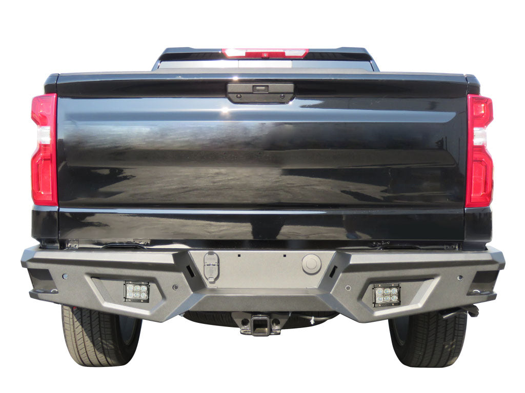 Vanguard Black Powdercoat Heavy Duty Bumpers And Grilles Rear Bumpers Bumper for 2014-2018 chevrolet silverado 1500 nan
