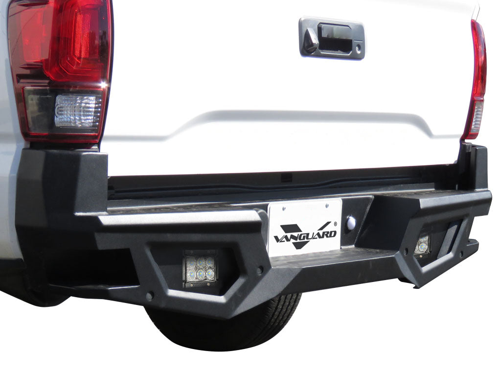 Vanguard Black Powdercoat Heavy Duty Bumpers And Grilles Rear Bumpers Bumper for 2016-2023 toyota tacoma nan
