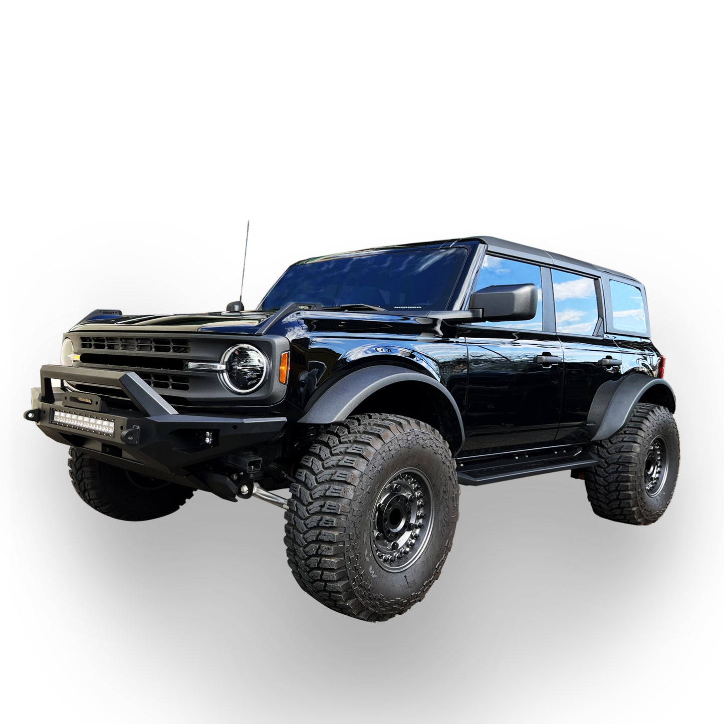 Vanguard Black Powdercoat Heavy Duty Bumpers And Grilles Front Bumpers Bumper for 2021-2024 ford bronco nan