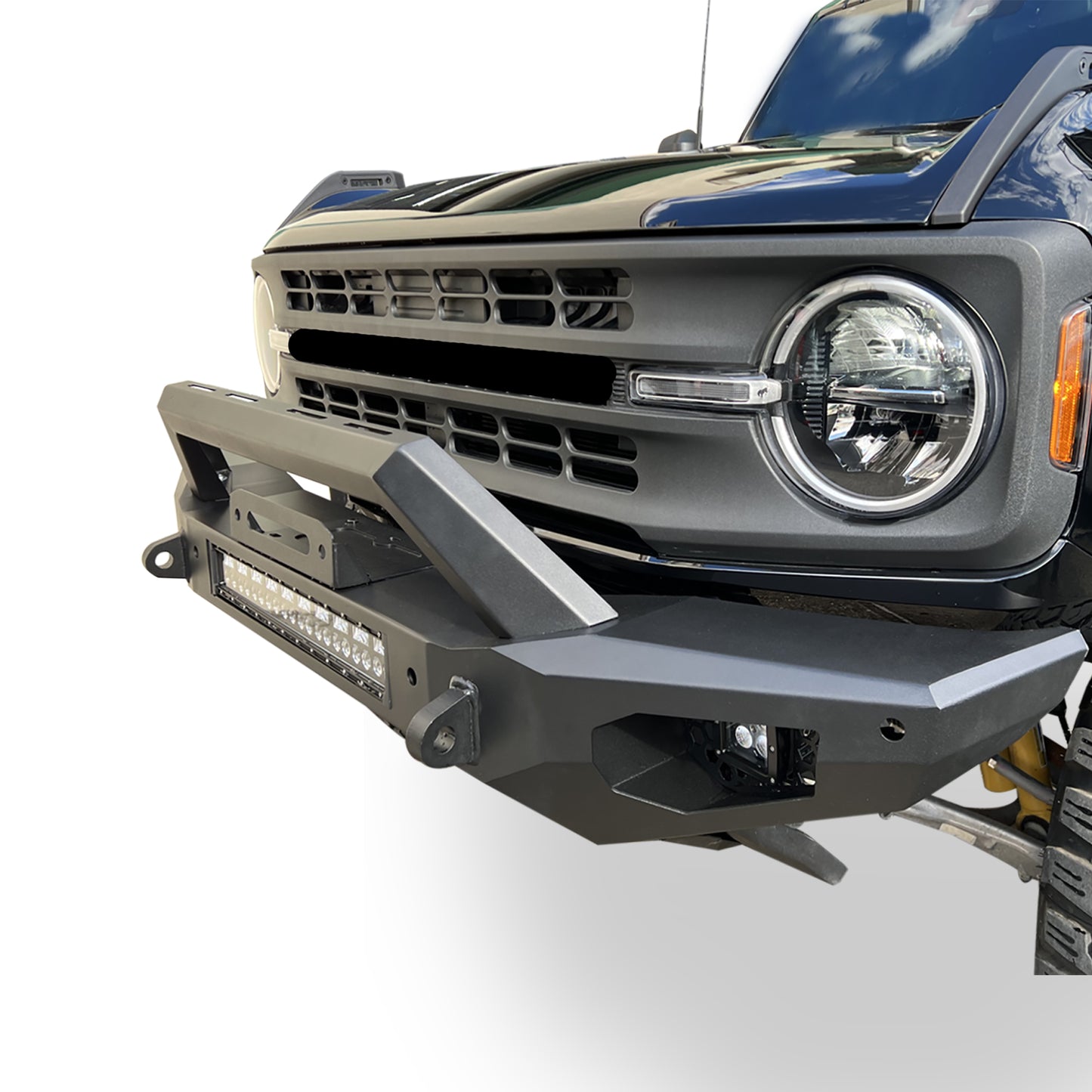 Vanguard Black Powdercoat Heavy Duty Bumpers And Grilles Front Bumpers Bumper for 2021-2024 ford bronco nan