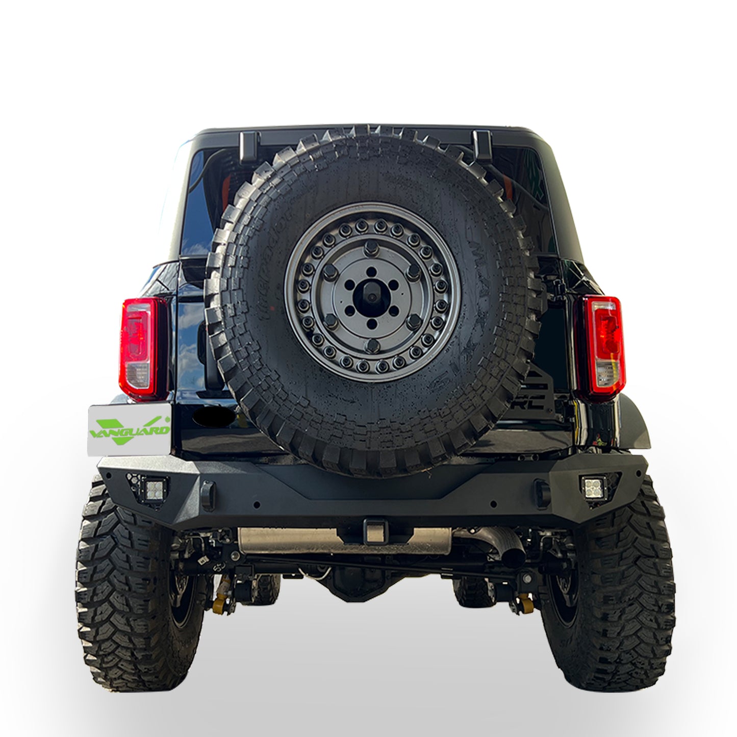 Vanguard Black Powdercoat Heavy Duty Bumpers And Grilles Rear Bumpers Bumper for 2021-2024 ford bronco nan