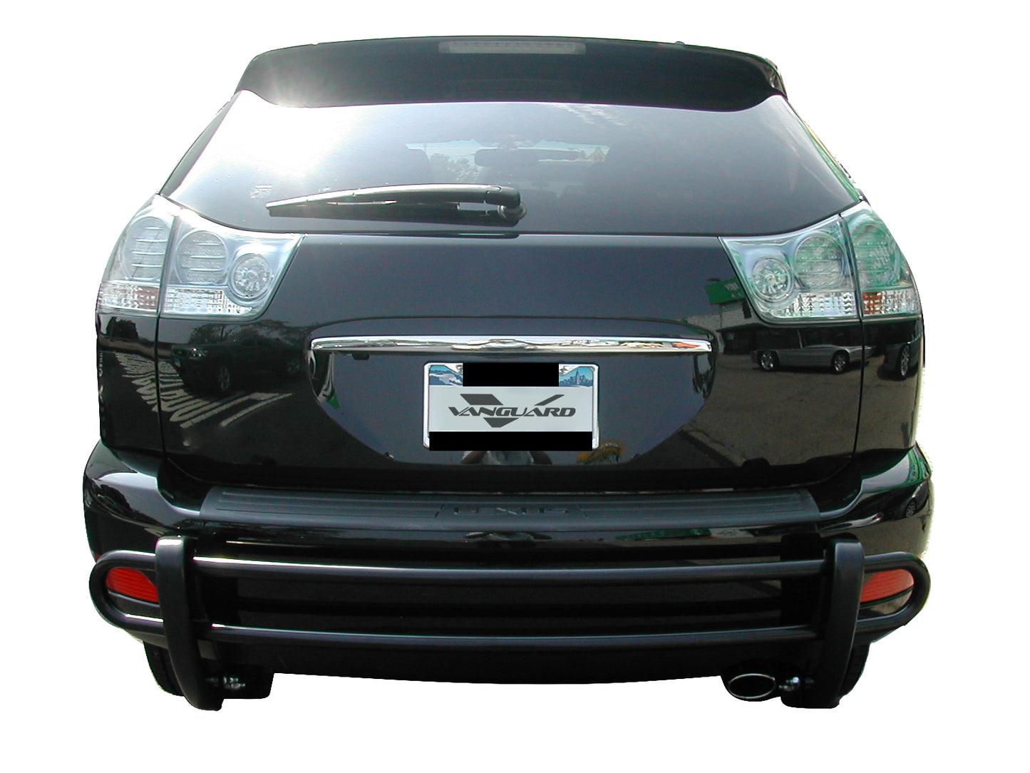 Vanguard Black Powdercoat Rear Guards Rear Bumper Guards Bumper Guard for 2007-2015 lexus rx350 nan