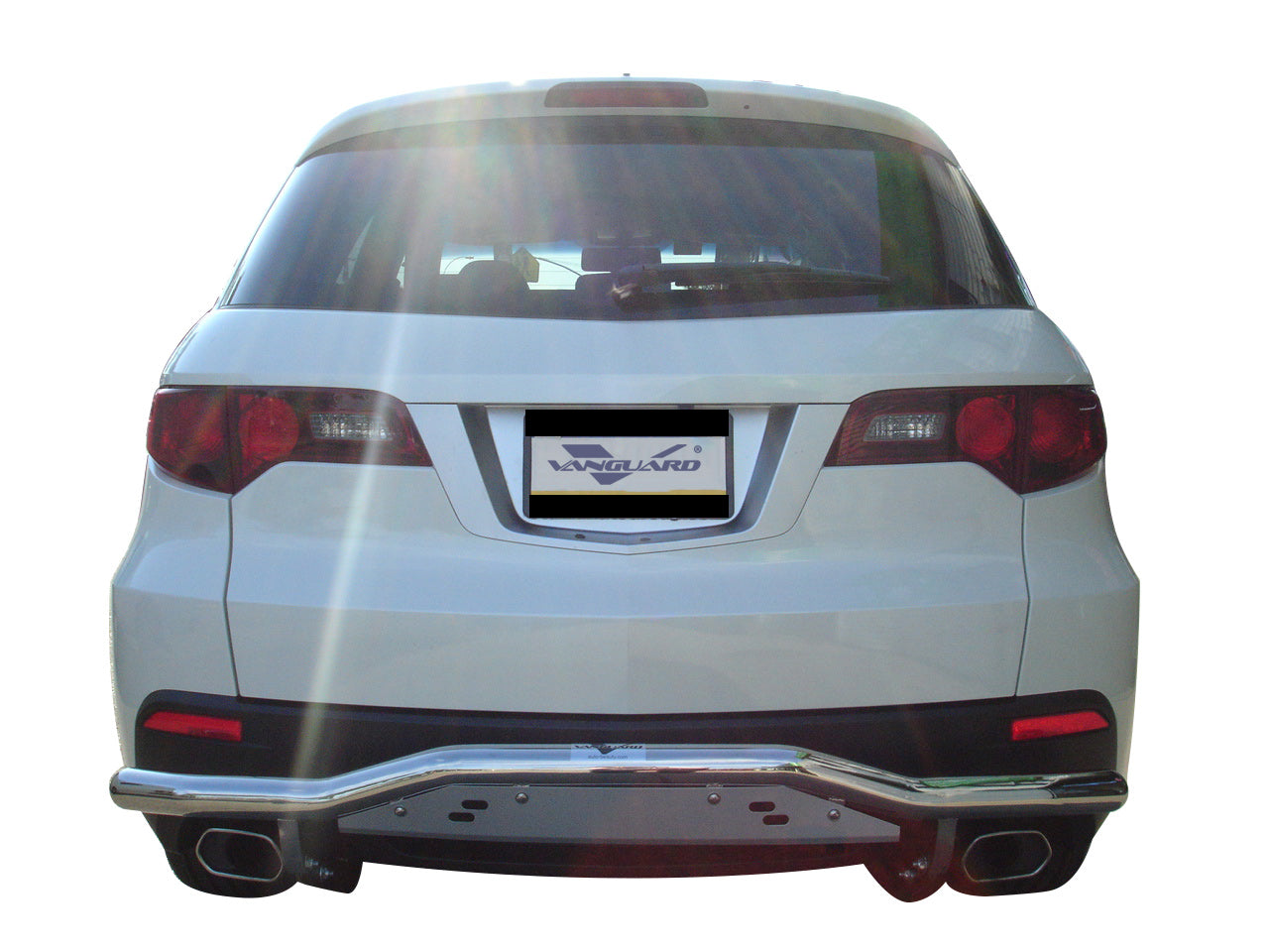 Vanguard Black Powdercoat Rear Guards Rear Bumper Guards Bumper Guard for 2014-2020 acura mdx nan