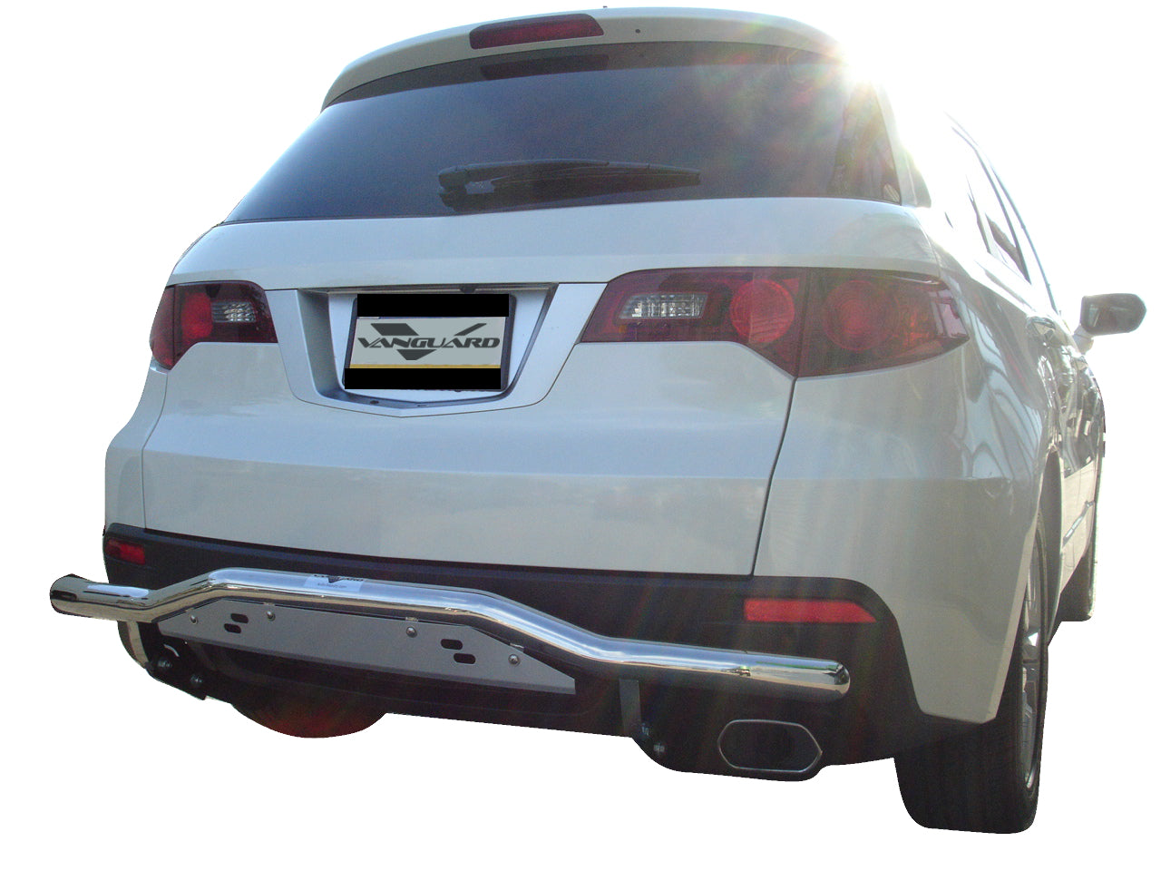 Vanguard Black Powdercoat Rear Guards Rear Bumper Guards Bumper Guard for 2014-2020 acura mdx nan