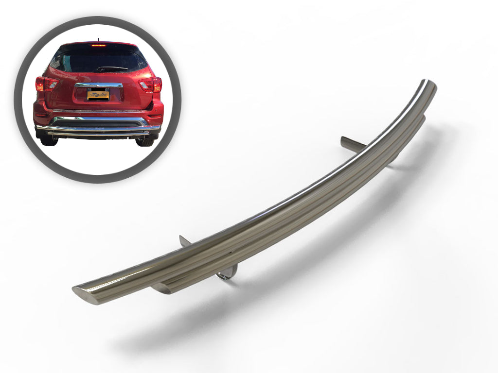 Vanguard Stainless Steel Rear Guards Rear Bumper Guards Bumper Guard for 2014-2020 infiniti qx60 nan