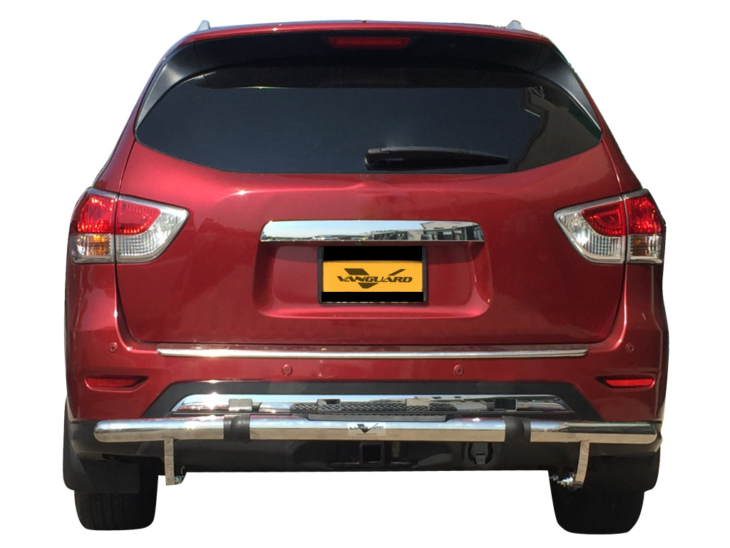 Vanguard Stainless Steel Rear Guards Rear Bumper Guards Bumper Guard for 2013-2020 nissan pathfinder nan