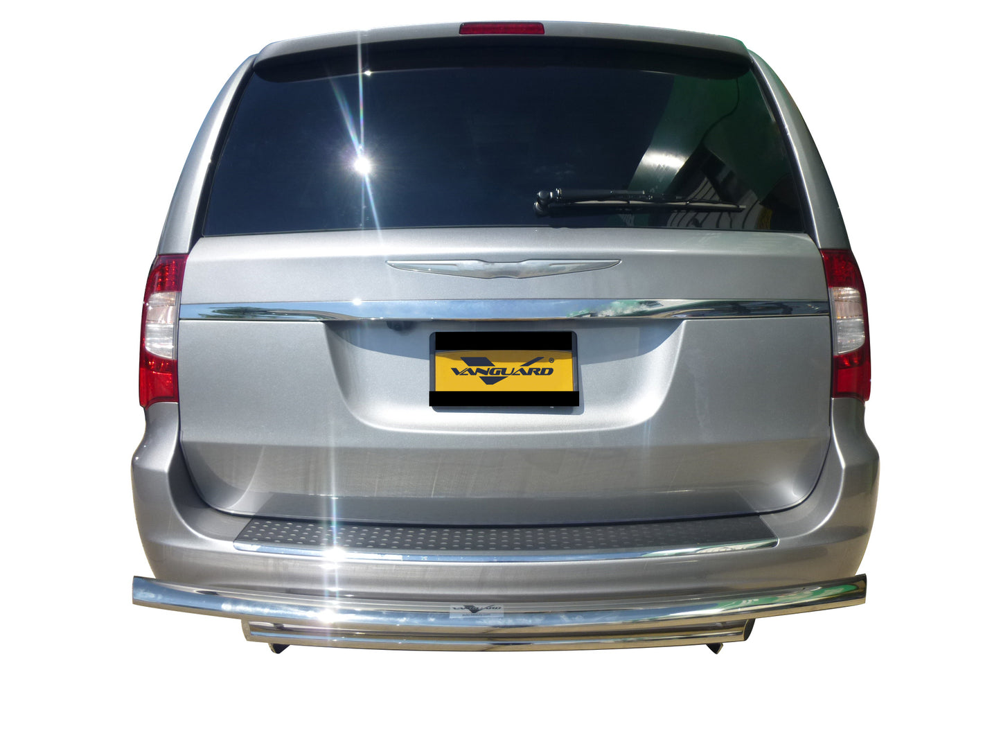 Vanguard Stainless Steel Rear Guards Rear Bumper Guards Bumper Guard for 2007-2016 chrysler town & country nan