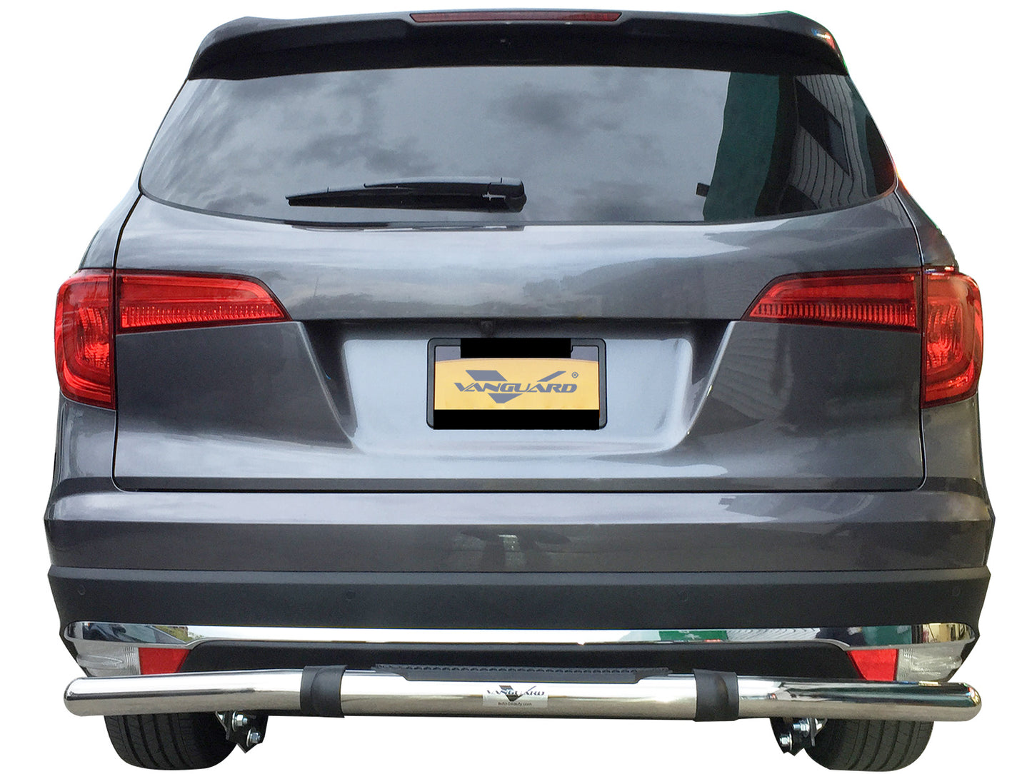 Vanguard Stainless Steel Rear Guards Rear Bumper Guards Bumper Guard for 2016-2022 honda pilot nan