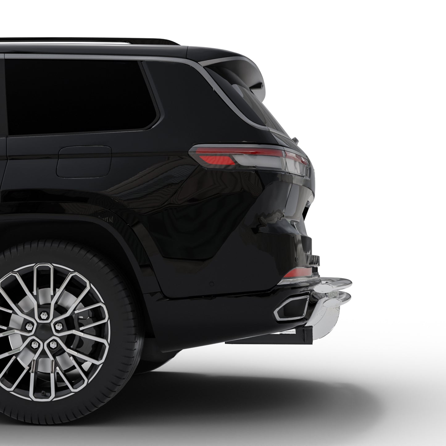 Vanguard Stainless Steel Rear Guards Rear Bumper Guards Bumper Guard for 2022-2024 jeep grand cherokee nan