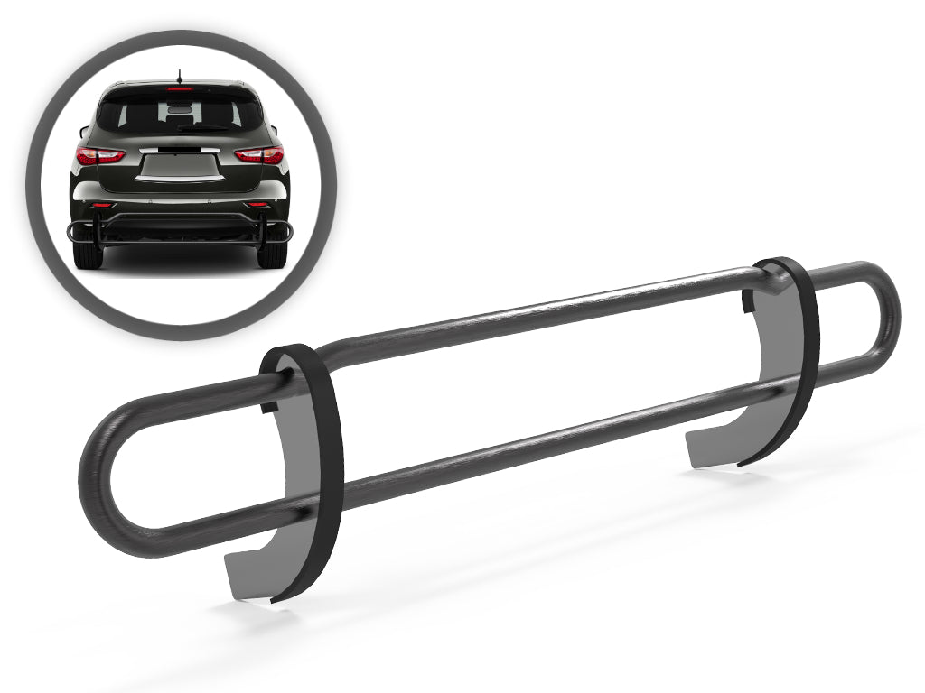 Vanguard Black Powdercoat Rear Guards Rear Bumper Guards Bumper Guard for 2013-2013 infiniti jx35 nan