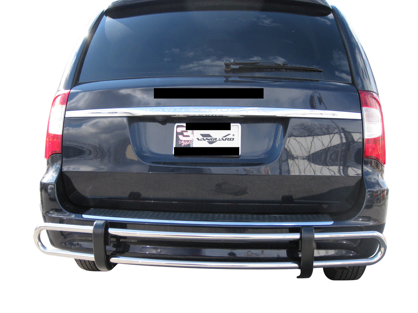 Vanguard Stainless Steel Rear Guards Rear Bumper Guards Bumper Guard for 2007-2016 chrysler town & country nan