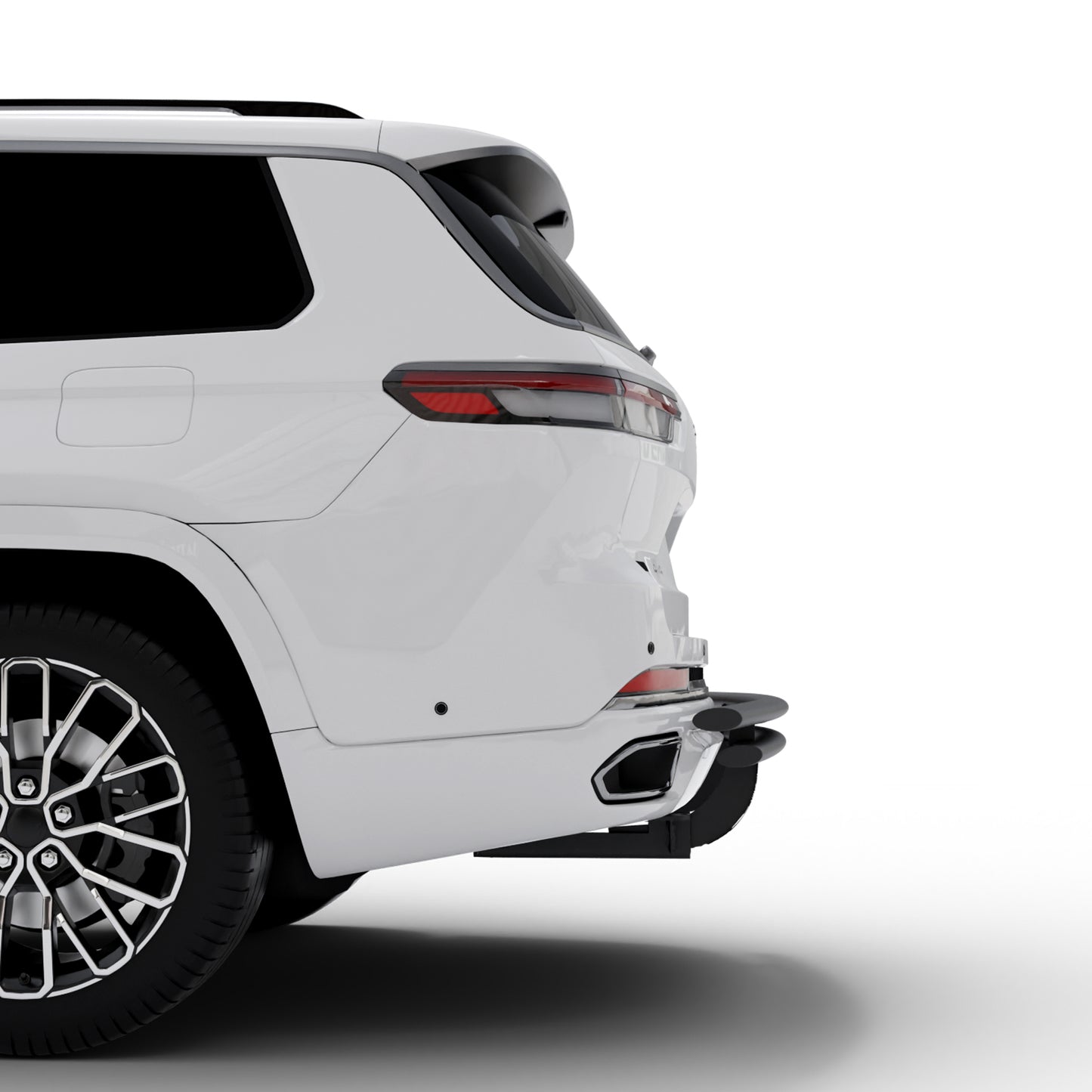 Vanguard Black Powdercoat Rear Guards Rear Bumper Guards Bumper Guard for 2021-2024 jeep grand cherokee l nan