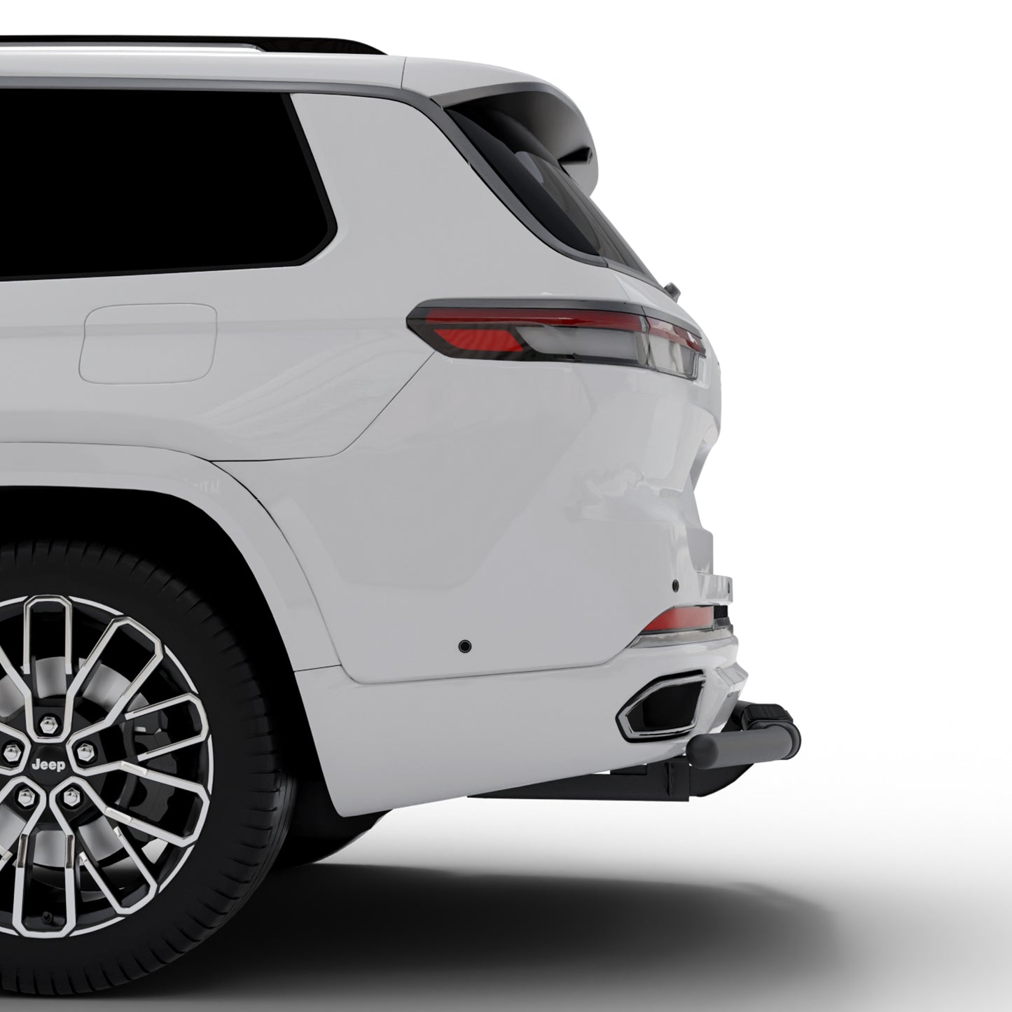 Vanguard Black Powdercoat Rear Guards Rear Bumper Guards Bumper Guard for 2021-2024 jeep grand cherokee l nan
