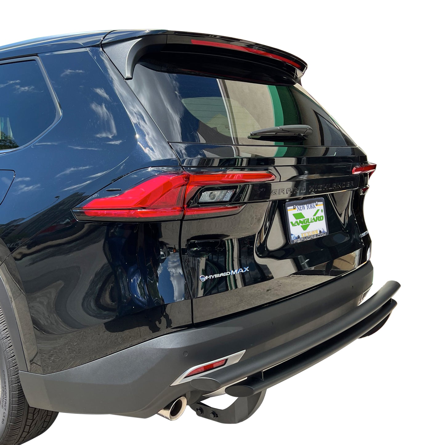 Vanguard Black Powdercoat Rear Guards Rear Bumper Guards Bumper Guard for 2024-2024 toyota grand highlander nan