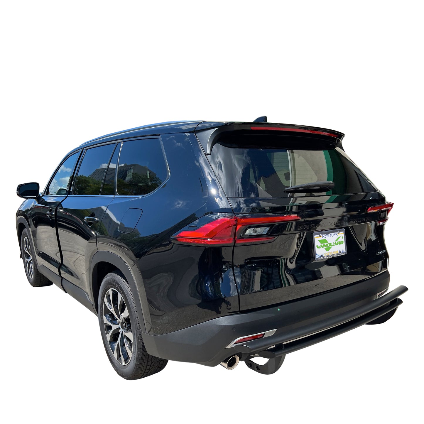 Vanguard Black Powdercoat Rear Guards Rear Bumper Guards Bumper Guard for 2024-2024 toyota grand highlander nan