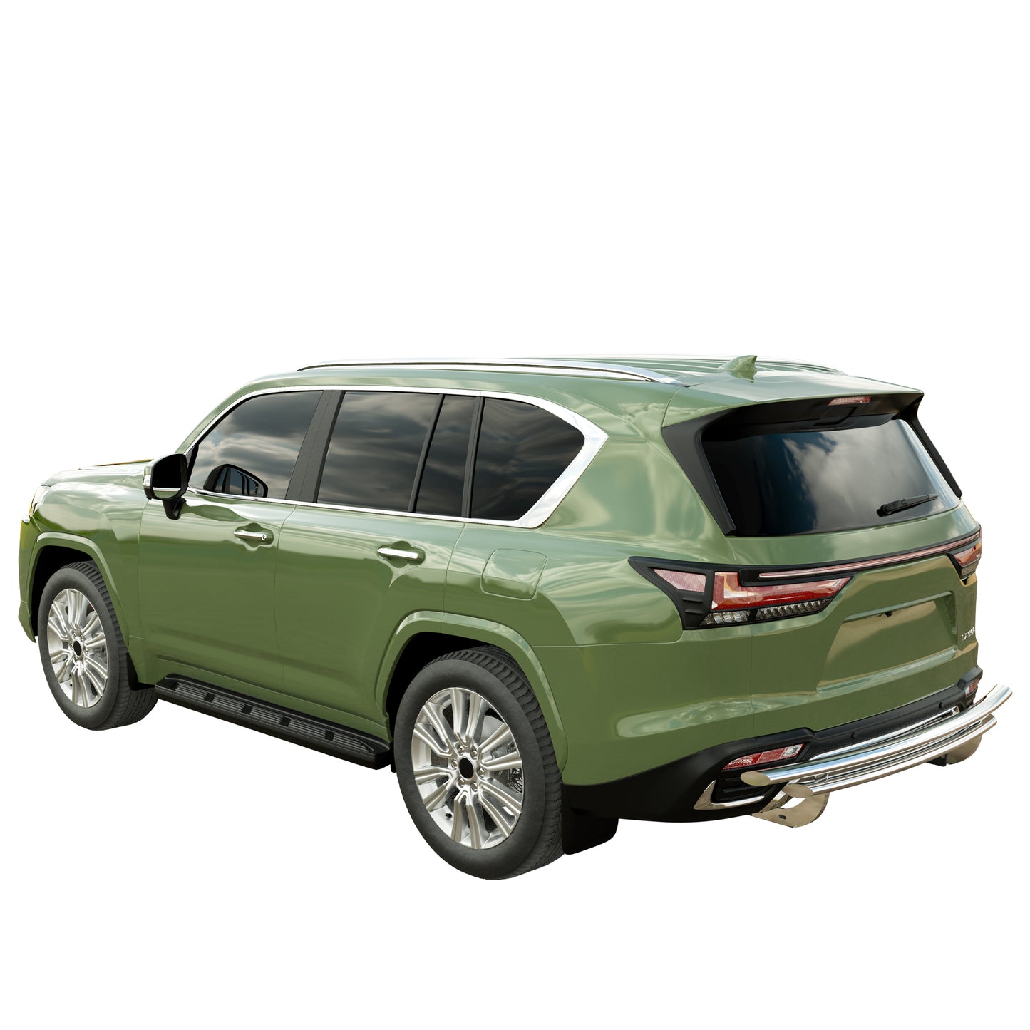 Vanguard Stainless Steel Rear Guards Rear Bumper Guards Bumper Guard for 2022-2024 lexus lx600 nan