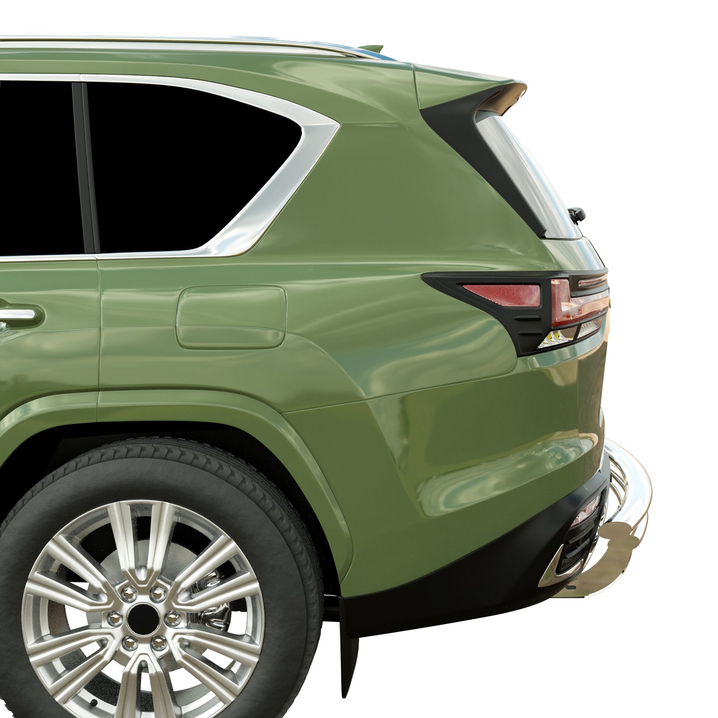 Vanguard Stainless Steel Rear Guards Rear Bumper Guards Bumper Guard for 2022-2024 lexus lx600 nan