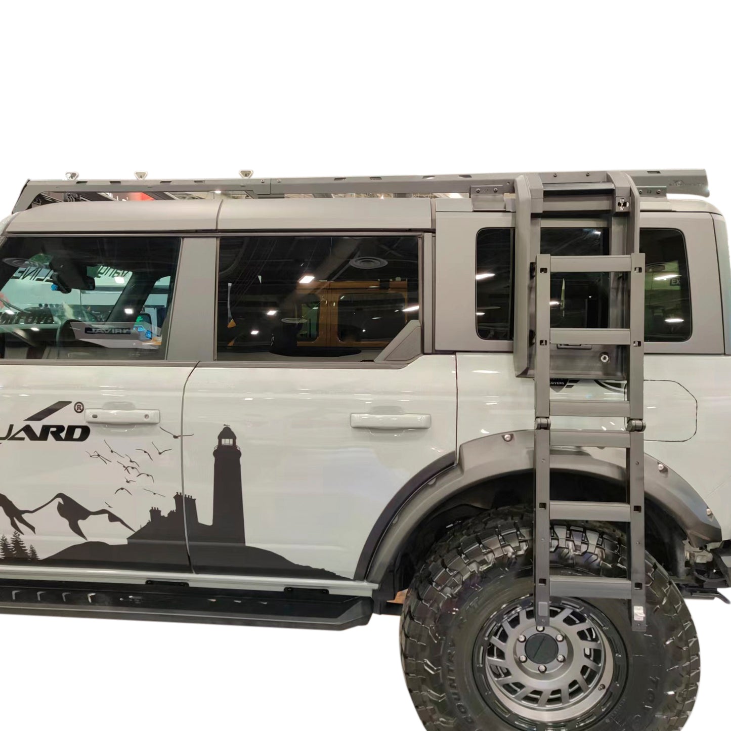 Vanguard Black Powdercoat Roof & Hitch Accessories Roof Racks Roof Rack for 2021-2024 ford bronco nan
