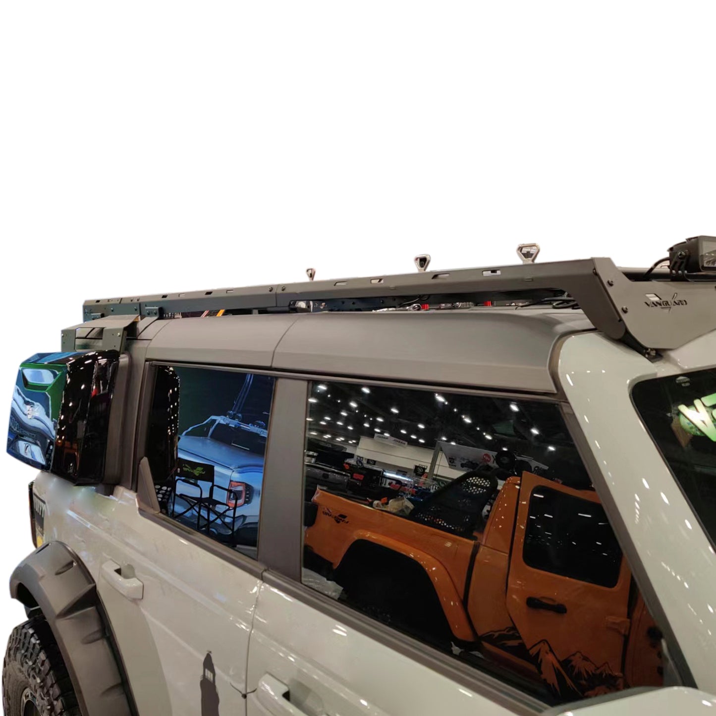 Vanguard Black Powdercoat Roof & Hitch Accessories Roof Racks Roof Rack for 2021-2024 ford bronco nan