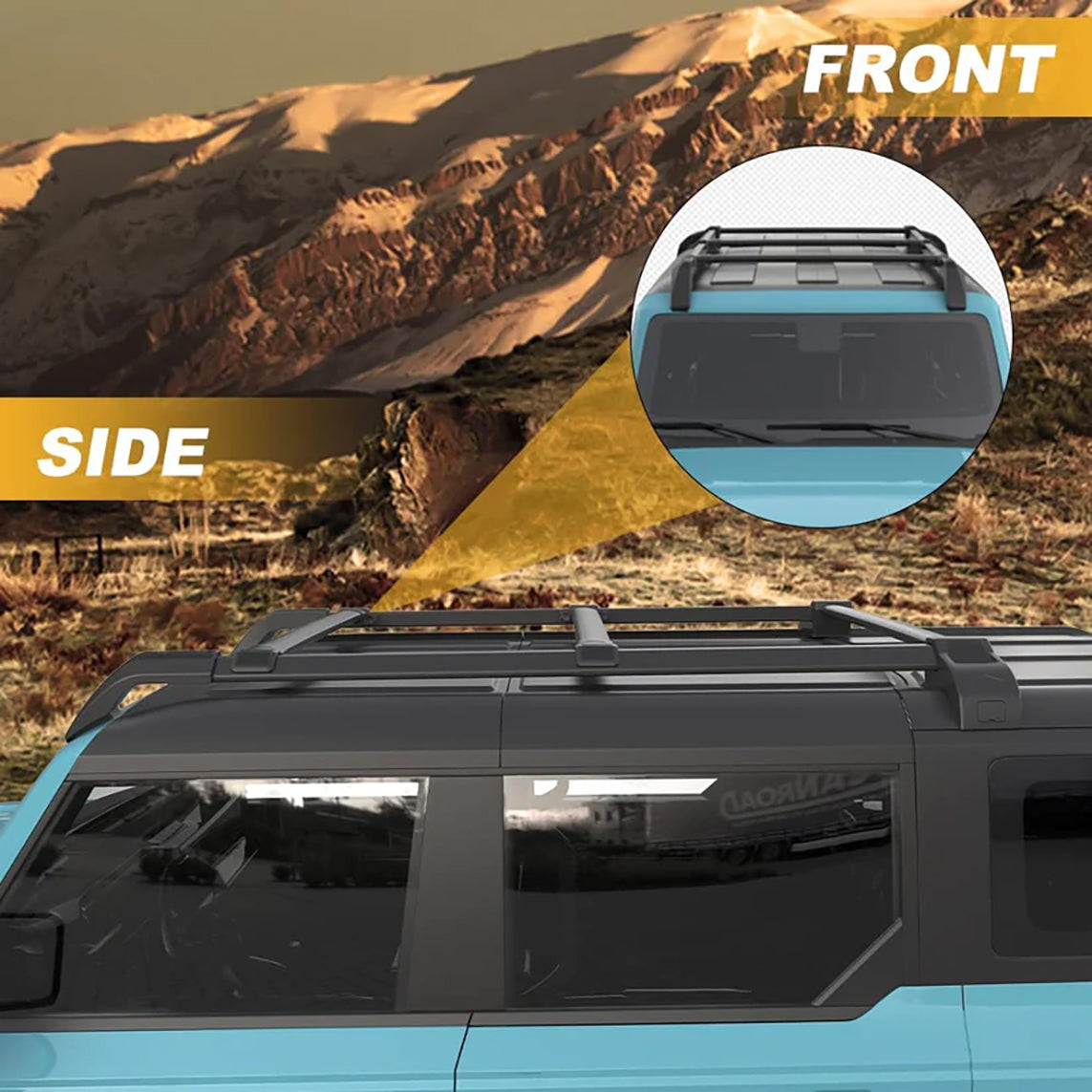 Vanguard Black Powdercoat Roof & Hitch Accessories Roof Racks Roof Rack for 2021-2024 ford bronco nan