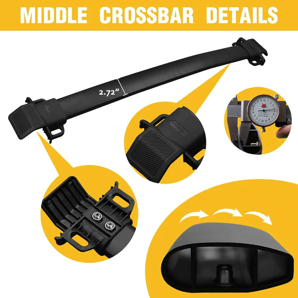 Vanguard Black Powdercoat Roof & Hitch Accessories Roof Racks Roof Rack for 2021-2024 ford bronco nan