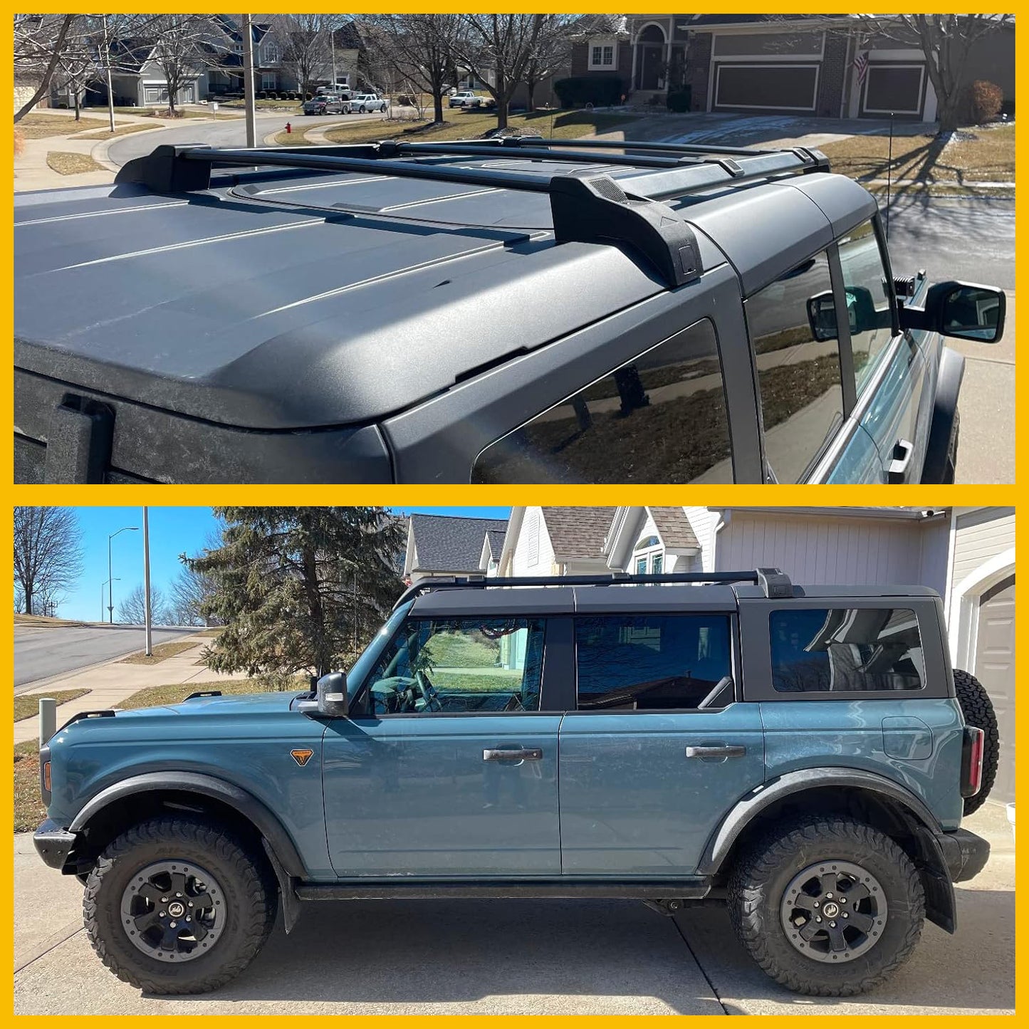 Vanguard Black Powdercoat Roof & Hitch Accessories Roof Racks Roof Rack for 2021-2024 ford bronco nan