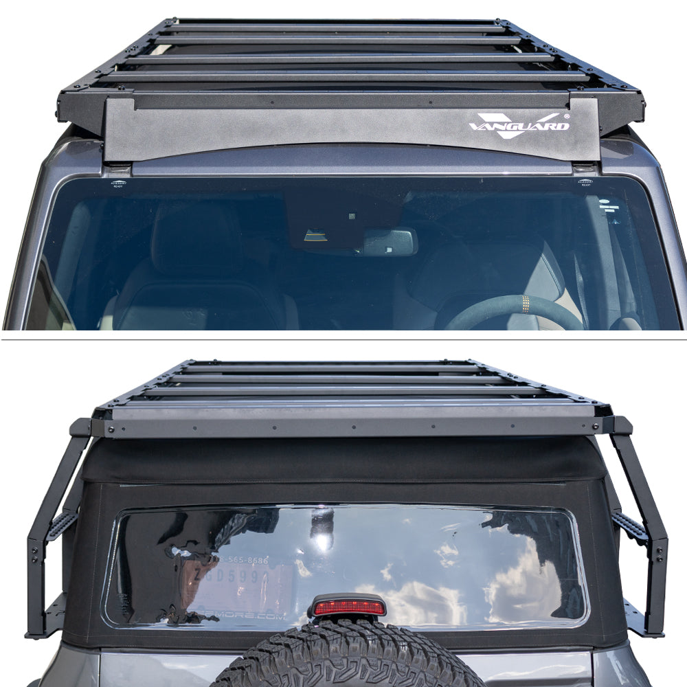 Vanguard Black Powdercoat Roof & Hitch Accessories Roof Racks Roof Rack for 2021-2024 ford bronco nan