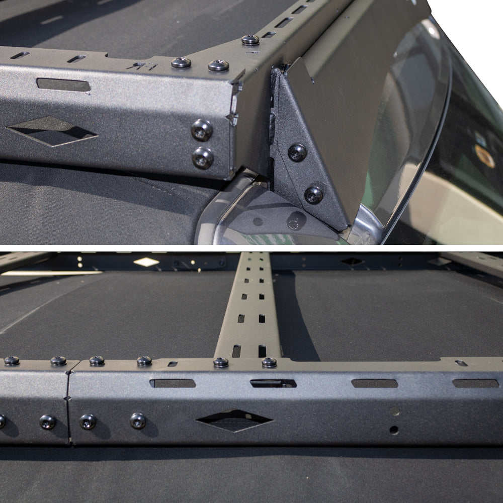 Vanguard Black Powdercoat Roof & Hitch Accessories Roof Racks Roof Rack for 2021-2024 ford bronco nan