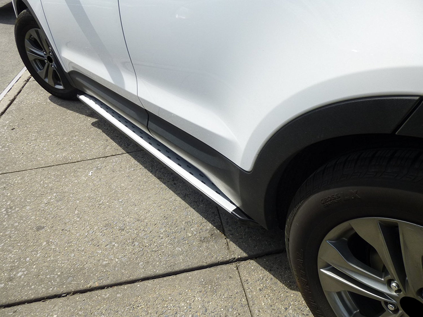 Vanguard Brushed Aluminum Side Steps & Running Boards Running Boards Running Board for 2013-2018 hyundai santa fe nan