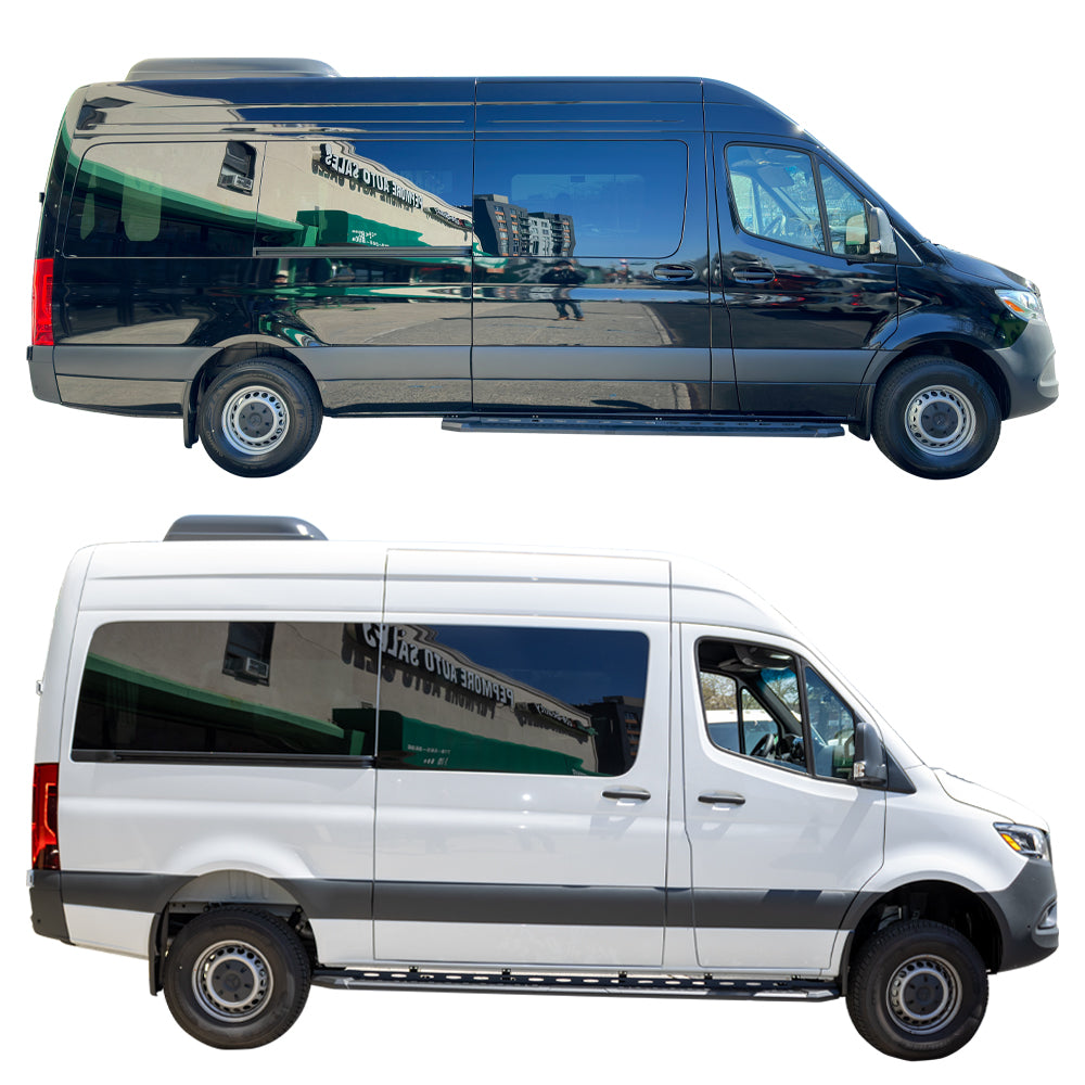 Vanguard Black Powdercoat Side Steps & Running Boards Running Boards Running Board for 2015-2024 ford transit-350 hd nan