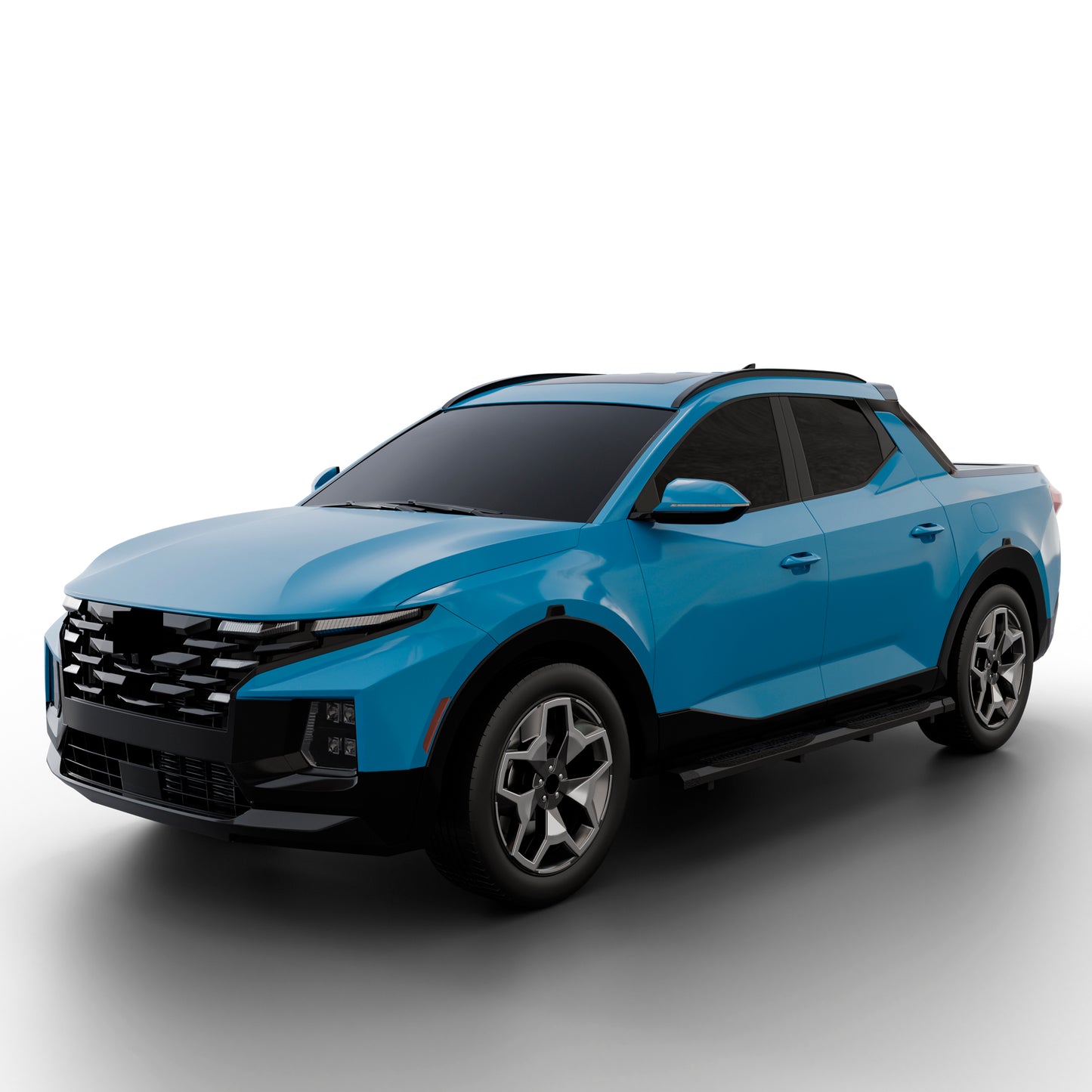 Vanguard Black Powdercoat Side Steps & Running Boards Running Boards Running Board for 2022-2024 hyundai santa cruz nan