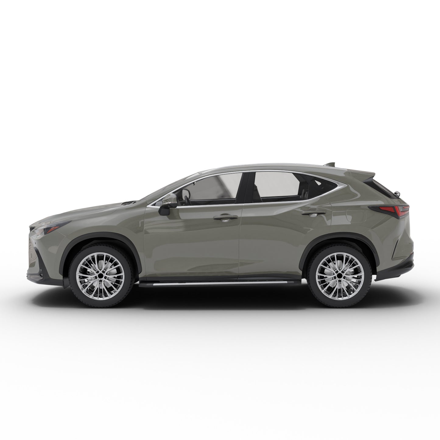 Vanguard Brushed Aluminum Side Steps & Running Boards Running Boards Step Nerf Bar for 2022-2024 lexus nx350 nan