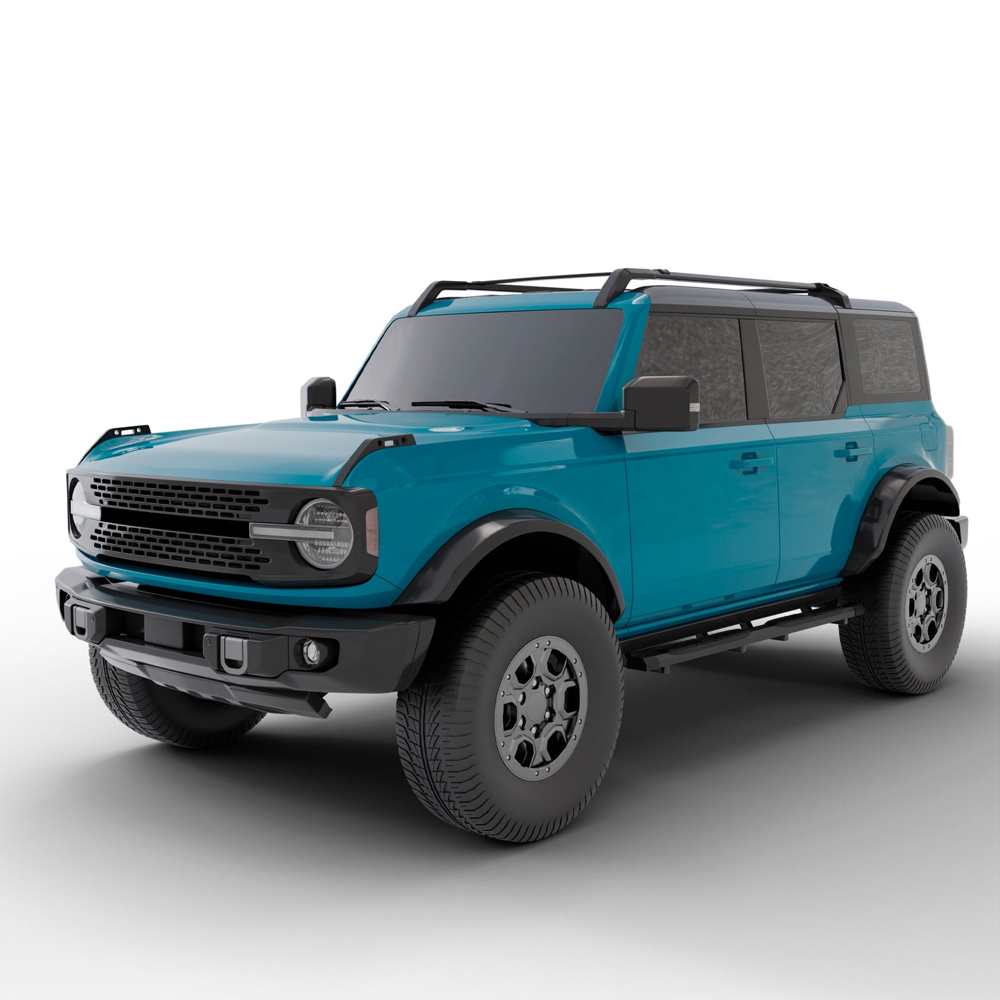 Vanguard Black Powdercoat Side Steps & Running Boards Running Boards Running Board for 2021-2024 ford bronco nan