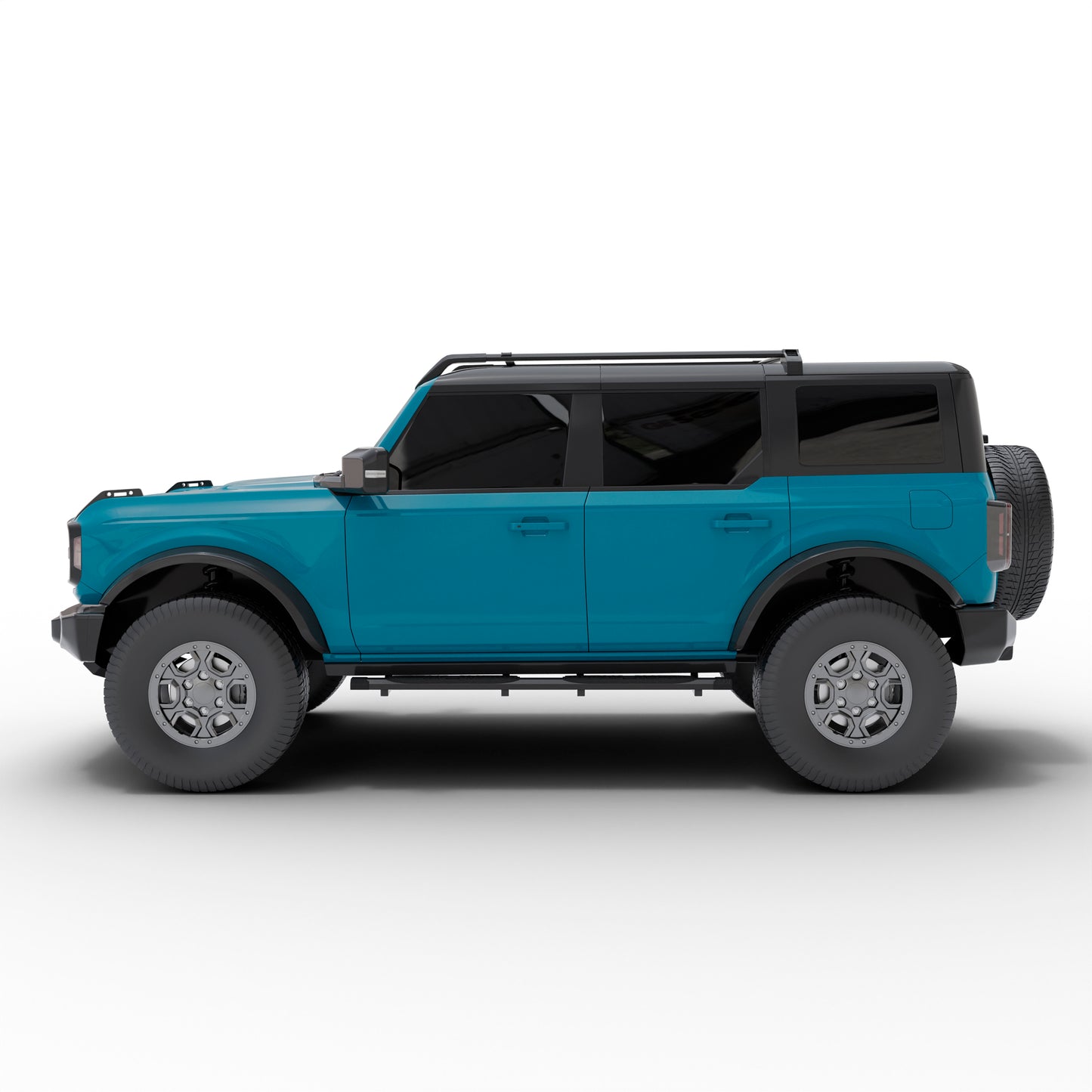 Vanguard Black Powdercoat Side Steps & Running Boards Running Boards Running Board for 2021-2024 ford bronco nan