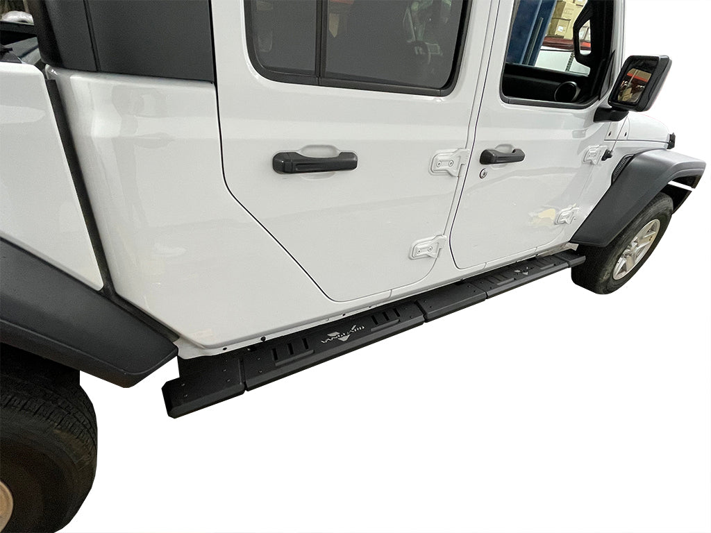 Vanguard Black Powdercoat Side Steps & Running Boards Side Steps Running Board for 2020-2024 jeep gladiator nan