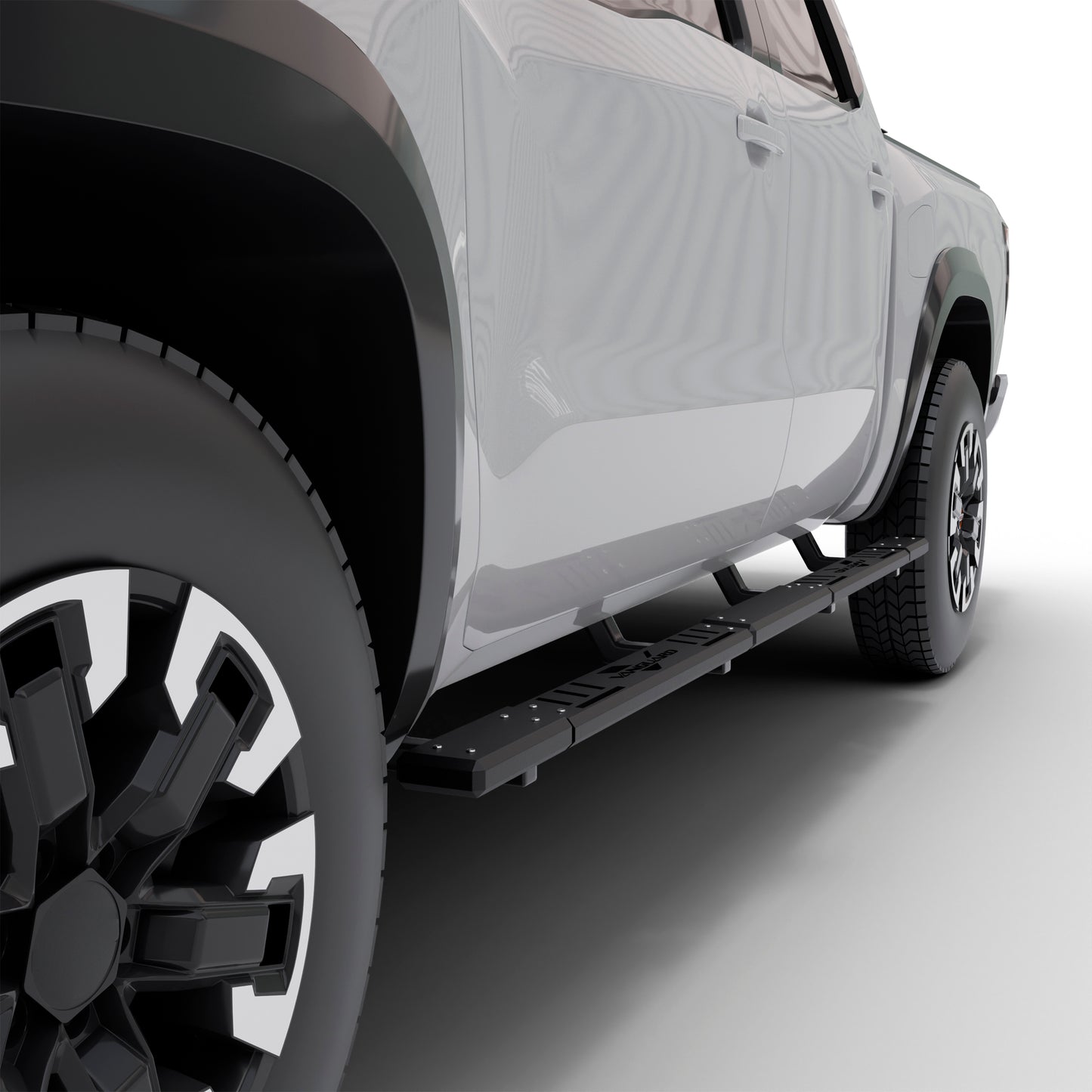 Vanguard Black Powdercoat Side Steps & Running Boards Side Steps Running Board for 2005-2024 nissan frontier nan