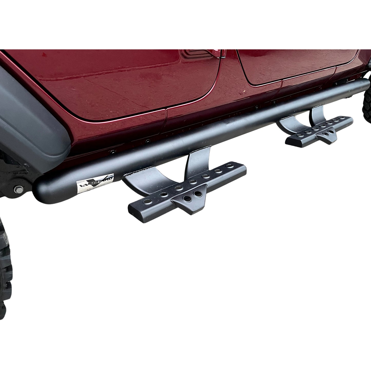 Vanguard Black Powdercoat Side Steps & Running Boards Side Steps Running Board for 2018-2025 jeep wrangler nan