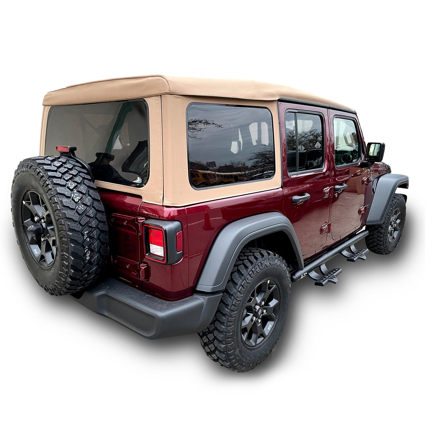 Vanguard Black Powdercoat Side Steps & Running Boards Side Steps Running Board for 2018-2025 jeep wrangler nan