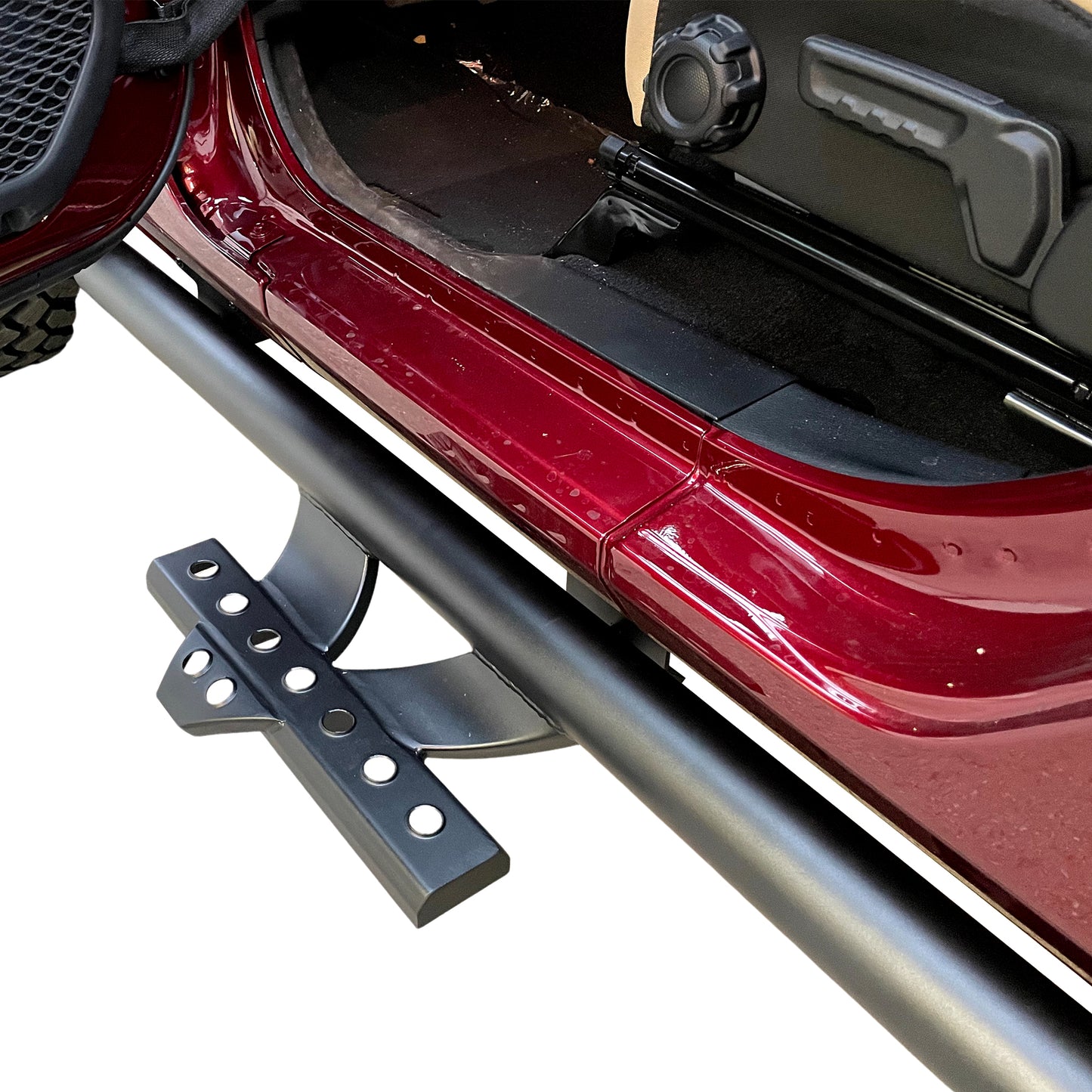 Vanguard Black Powdercoat Side Steps & Running Boards Side Steps Running Board for 2018-2025 jeep wrangler nan