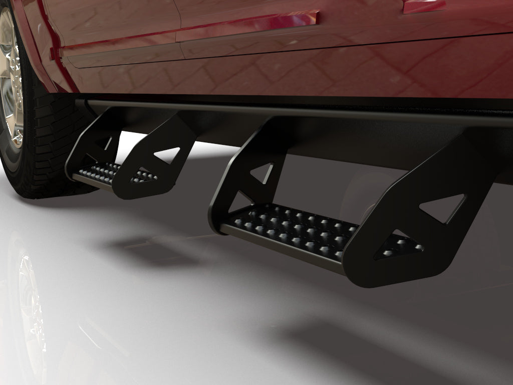 Vanguard Black Powdercoat Side Steps & Running Boards Side Steps Running Board for 2007-2018 jeep wrangler nan