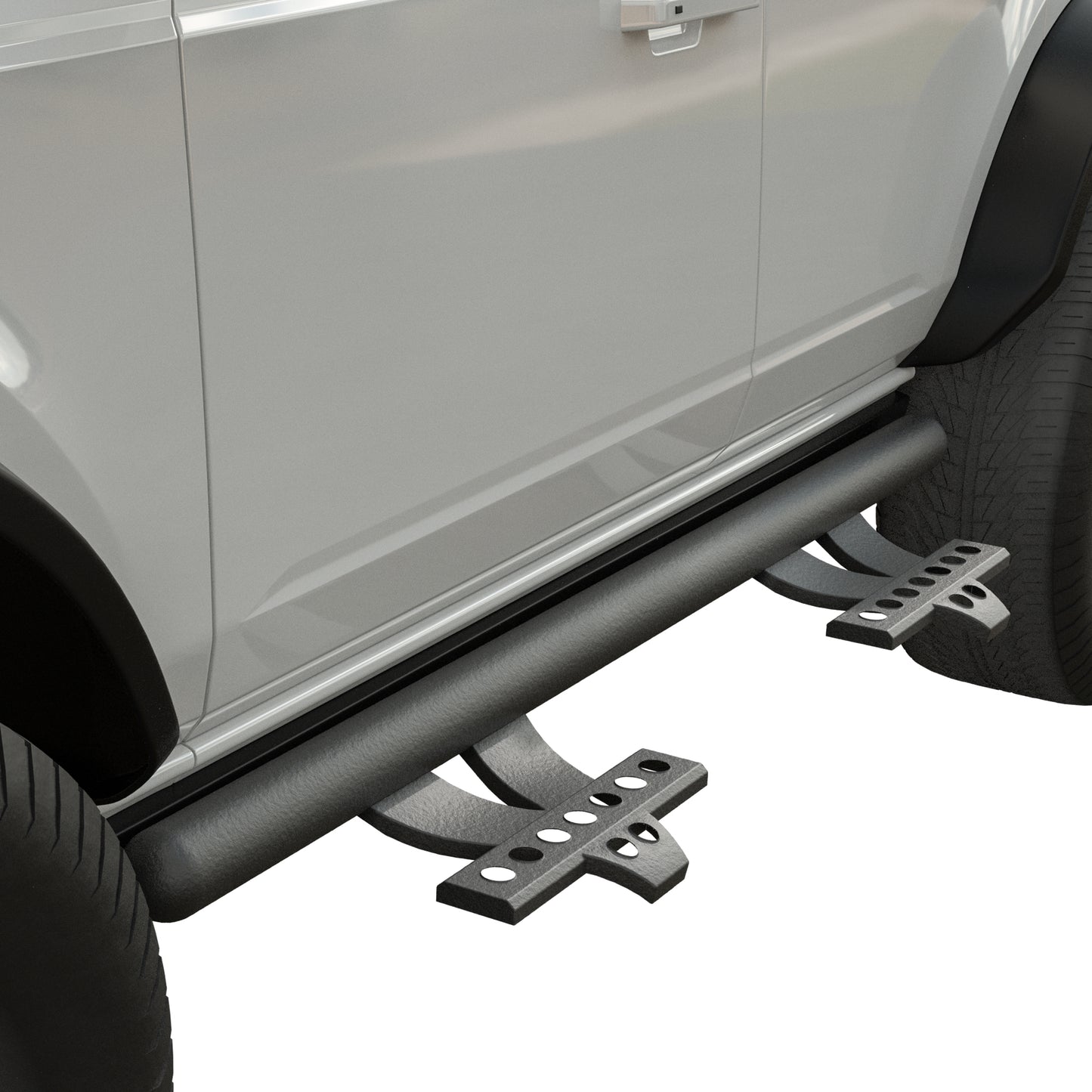 Vanguard Black Powdercoat Side Steps & Running Boards Side Steps Running Board for 2021-2024 ford bronco nan